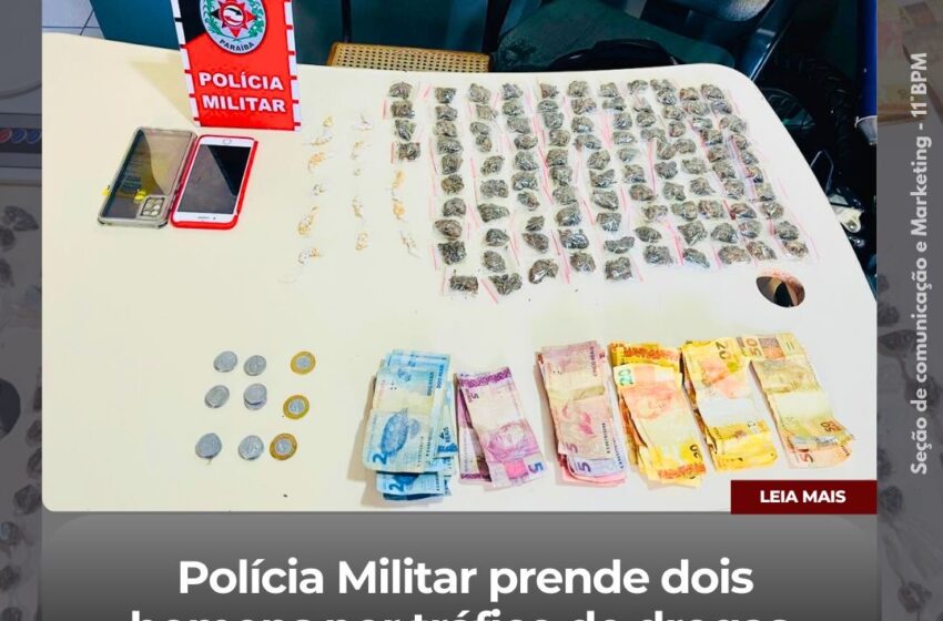  Polícia Militar prende dois indivíduos por tráfico de drogas na cidade de Sumé